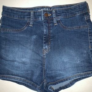High Rise Denim Shorts
